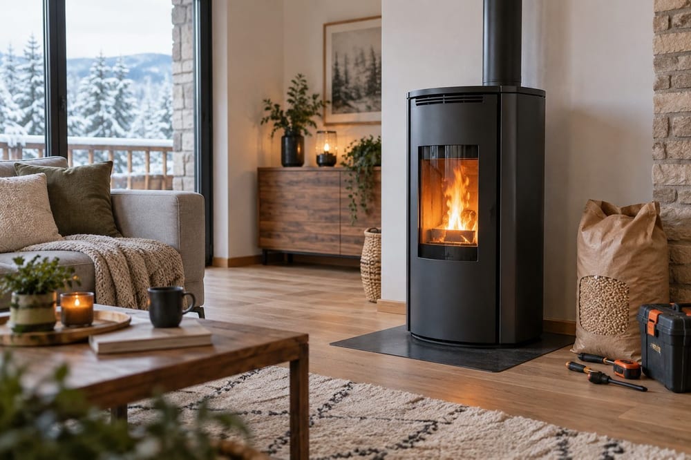 Installer un poêle à granulés sans cheminée existante